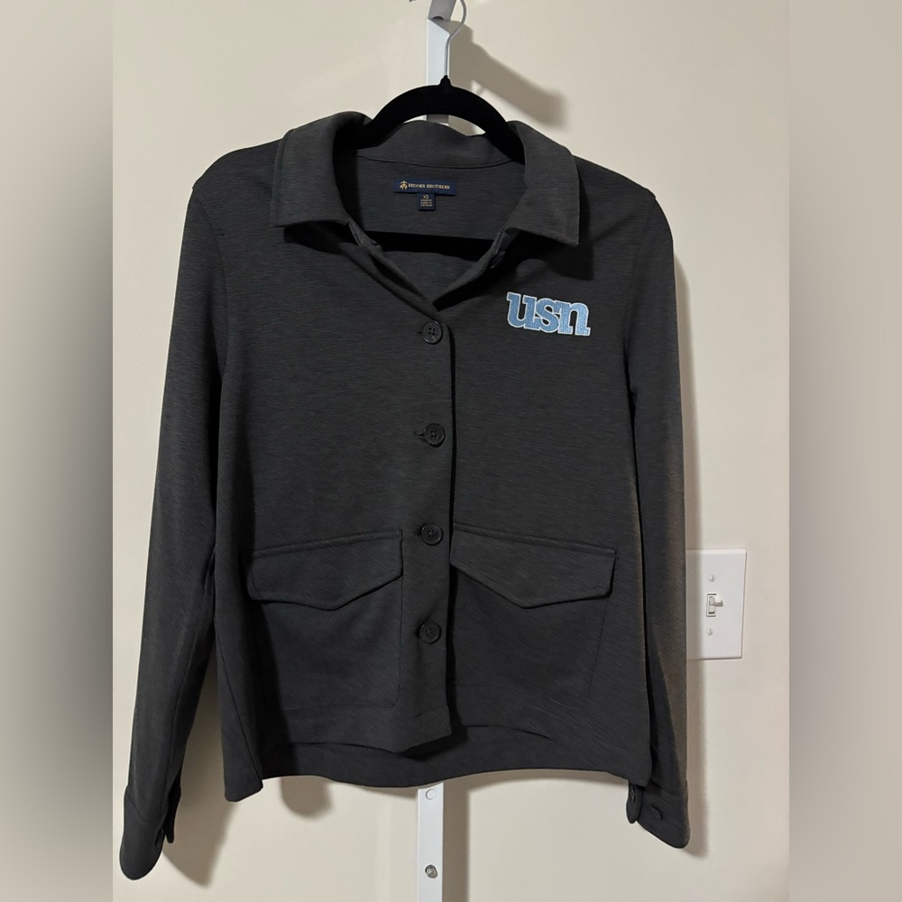 Brooks Brothers Women's Dark Gray Varsity Jacket